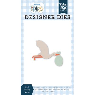 Echo Park Welcome Baby Boy Die Set - Stork Delivery